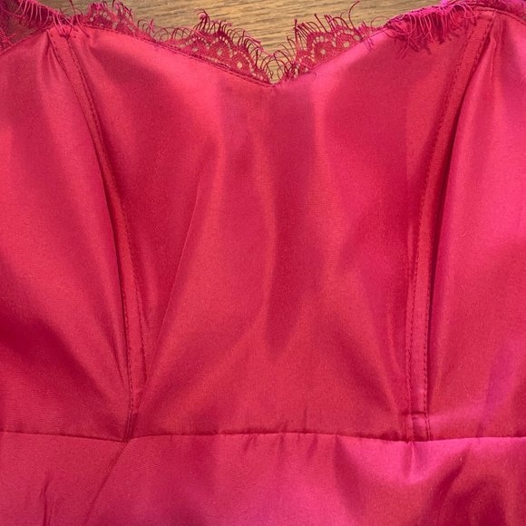 Red Bridesmaid Gown Sz M - Picture 3 of 7